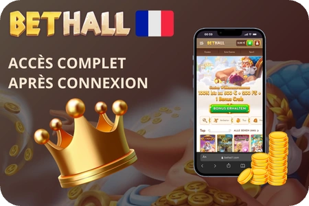 Tableau de bord complet après Bethall Casino Connexion sur Bethall Casino France