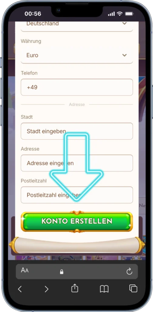Bethall Konto erstellen abschließen