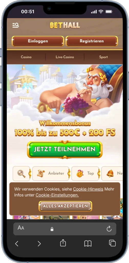 Bethall Casino Website besuchen
