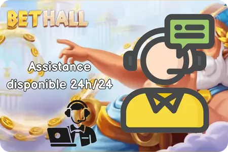 BetHall App assistance disponible 24h/24 pour les joueurs français