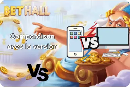 Fonctionnalités exclusives de la BetHall App par rapport au bureau